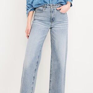 Old Navy Extra High-Waisted Wide-Leg Jeans Size 6